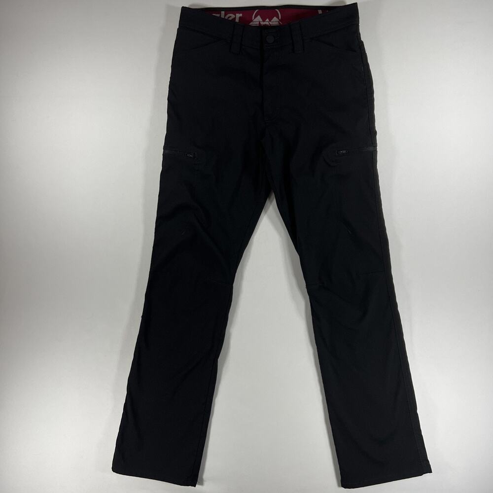 Wrangler ATG Hiking Pants Men's 30x30 Black Zip Cargo Pocket Nylon Stretch